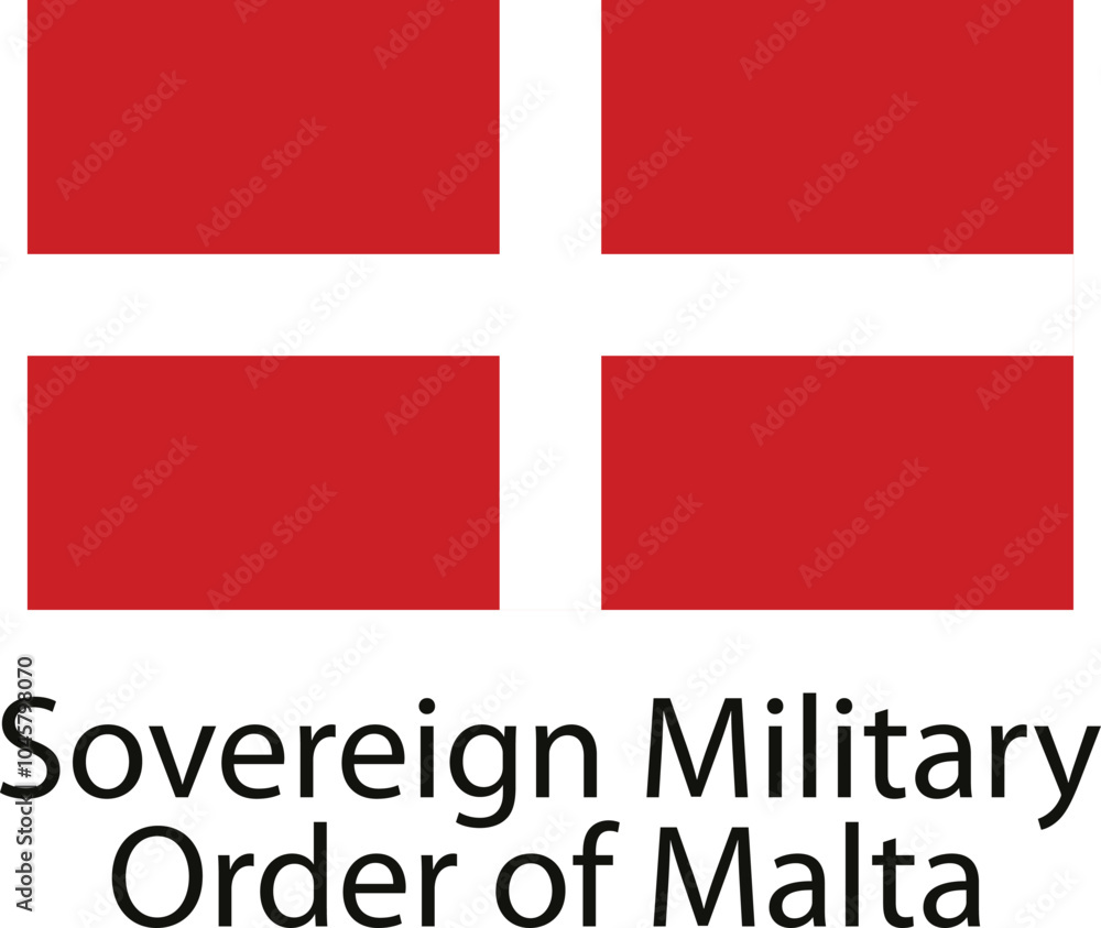 The flag of the Sovereign Military Order of Malta, featuring a white cross on a red background. The flag of the Sovereign Military Order of Malta, featuring a white cross on a red background.