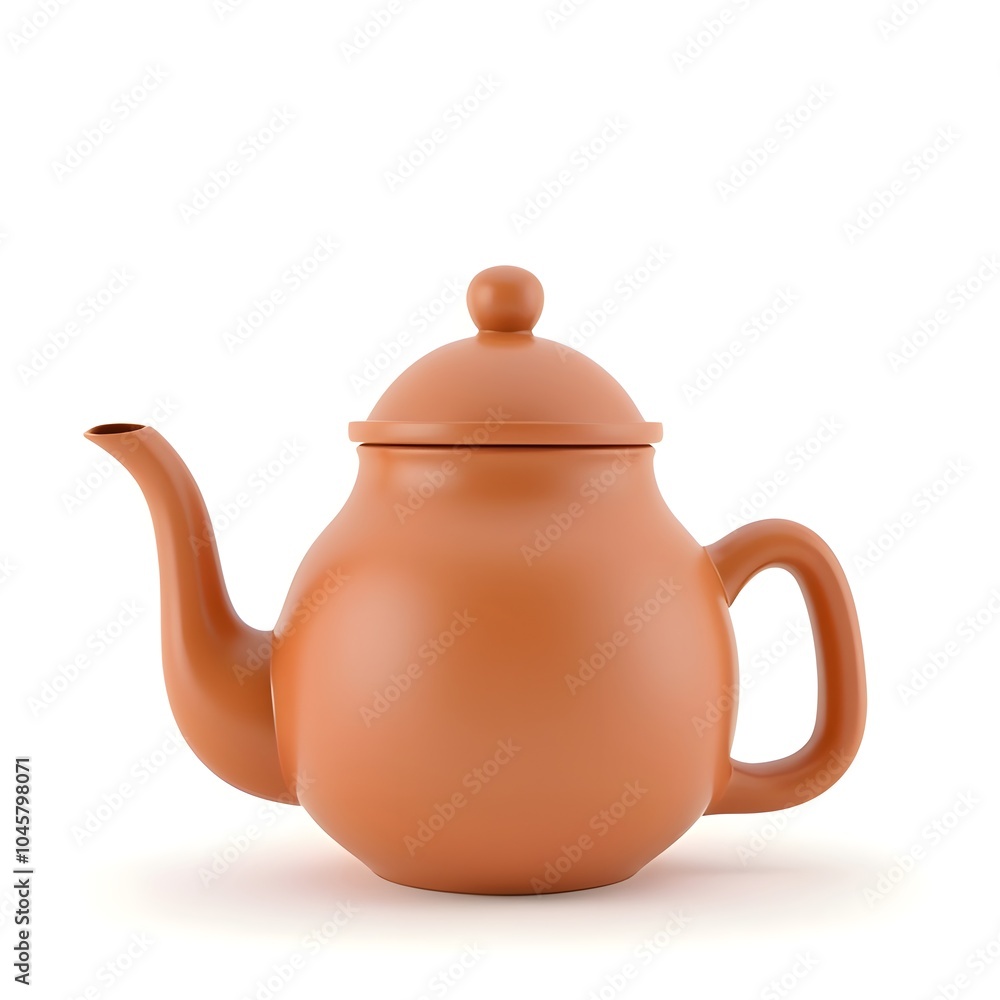 Simple Brown Teapot with Handle and Spout
Simple Brown Teapot with Handle and Spout
