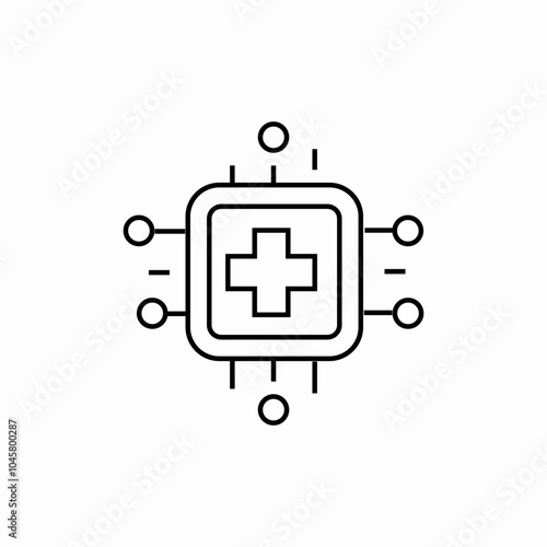 digital healthcare icon sign vector