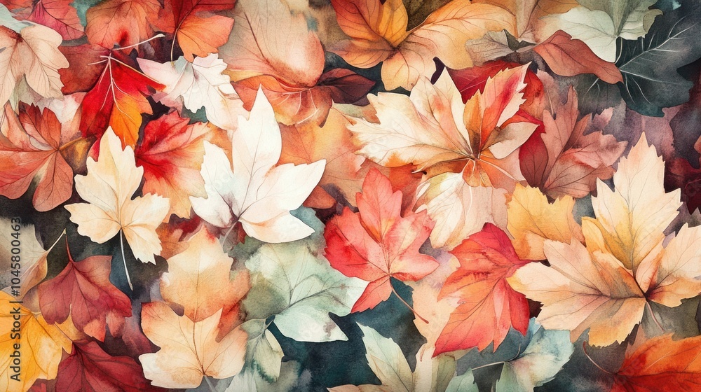 Autumn Leaves Watercolor Painting Autumn Leaves Watercolor Painting