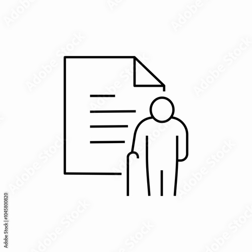 employment contract icon sign vector