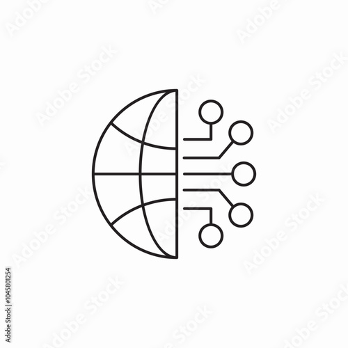 global emerging icon sign vector
