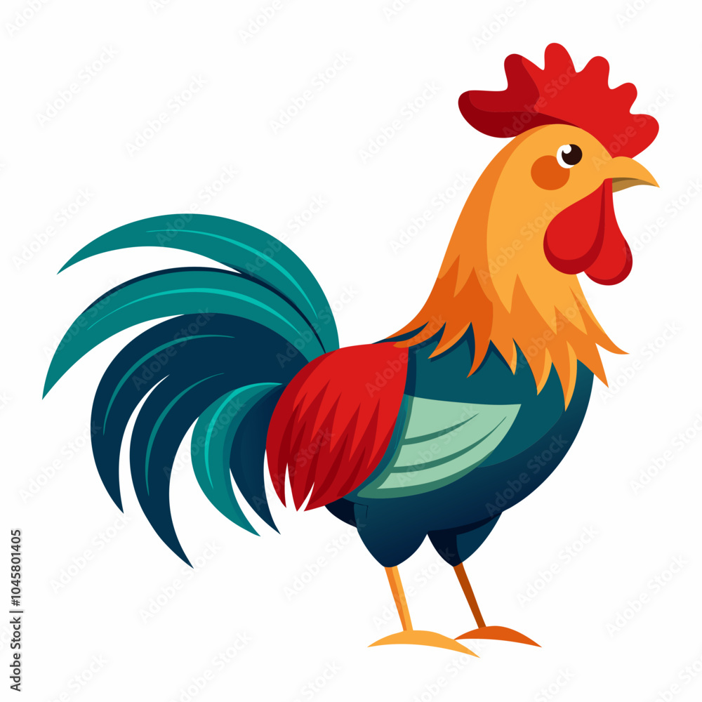 rooster isolated on white rooster isolated on white