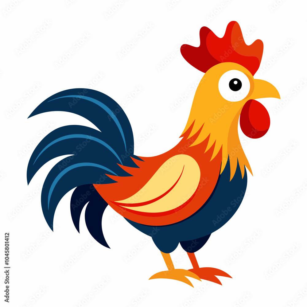 Fototapeta premium rooster isolated on white background