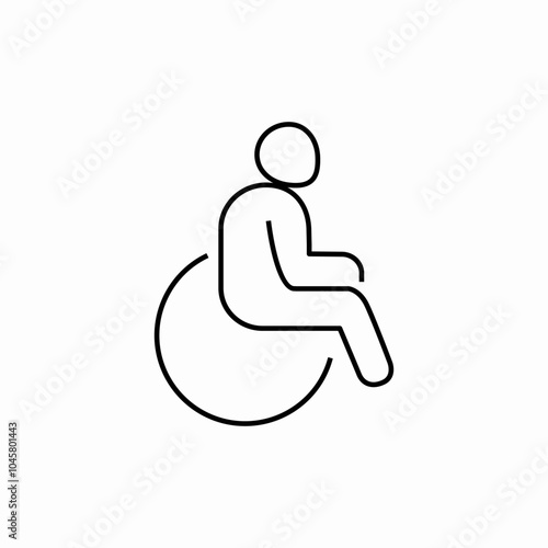 handicapped patient icon sign vector