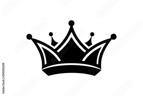 Crown Icon: Isolated Vector Illustration Art for Royal Designs