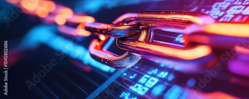Tapety artystyczne Blockchain-powered social network, augmented reality interface, sleek modern background