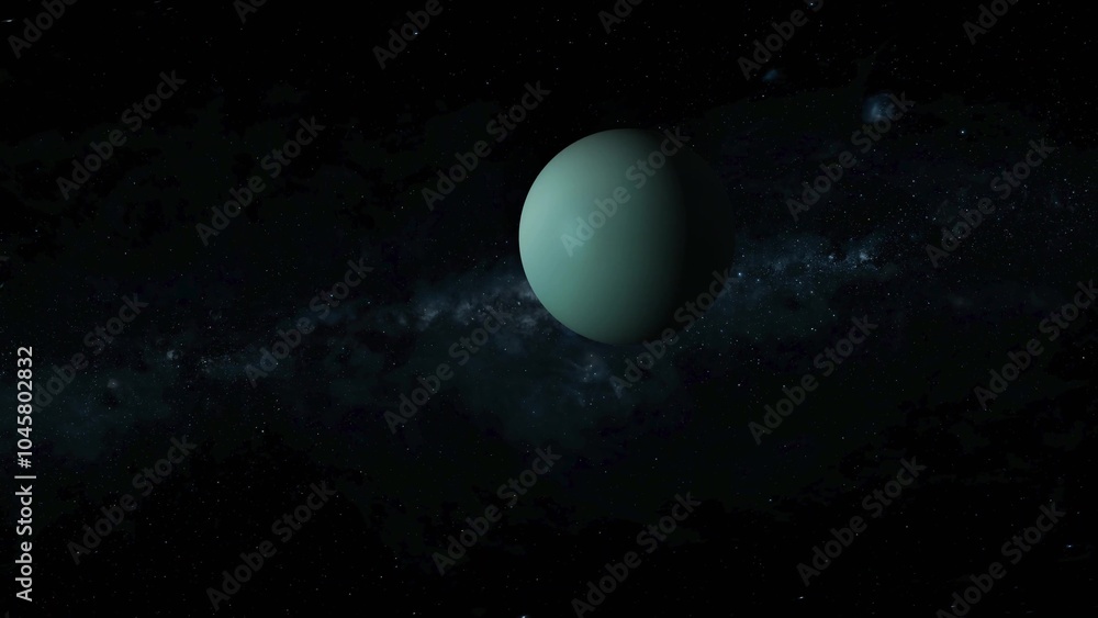 realistic Uranus planet view on space realistic Uranus planet view on space
