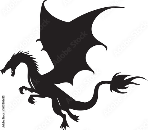 Dragon silhouette vector EPS 