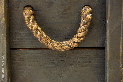 Obraz na płótnie string hanging on a wooden wall