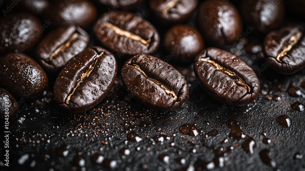 Close-Up View of Roasted Coffee Beans Close-Up View of Roasted Coffee Beans