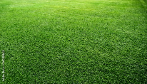 wide format background image of green carpet of neatly trimmed grass beautiful grass texture on bright green mowed lawn field grassplot in nature