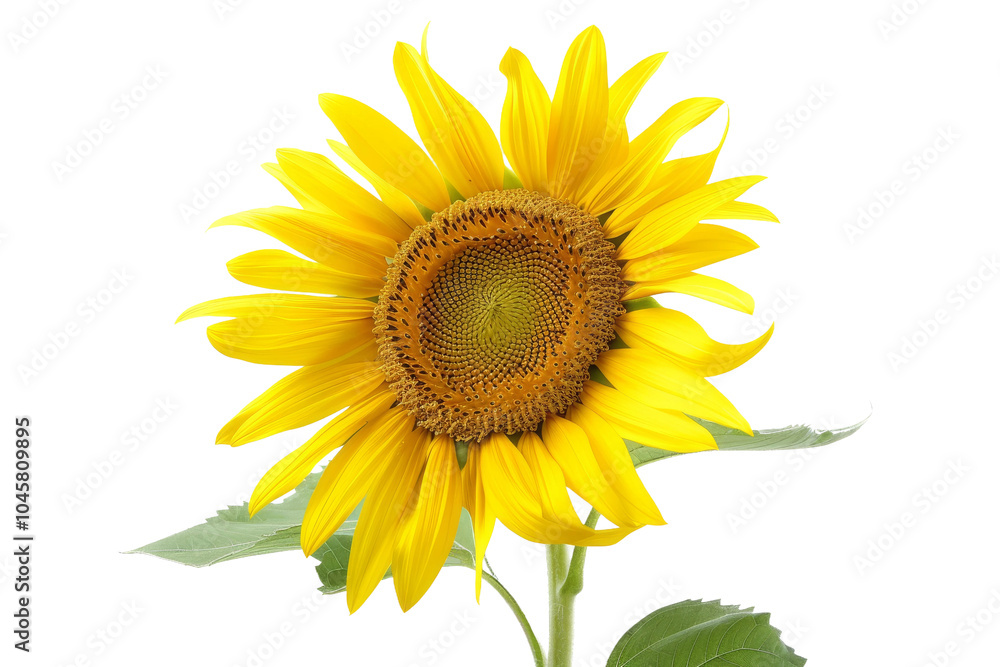 Bright Sunflower Isolated on Clear White Background in High Definition Bright Sunflower Isolated on Clear White Background in High Definition