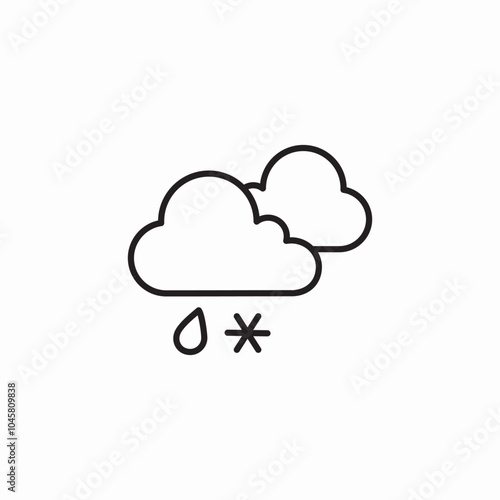 hailstorm weather icon sign vector