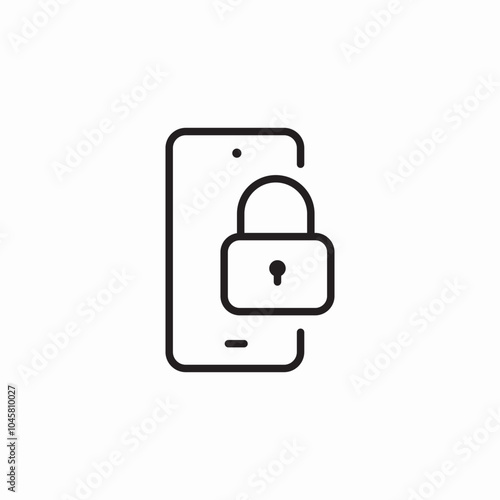 mobile data safety icon sign vector
