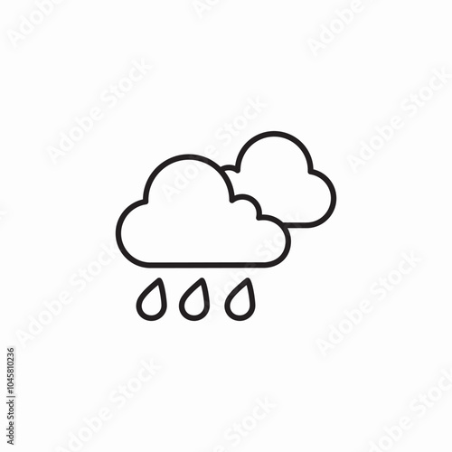 rainy day icon sign vector