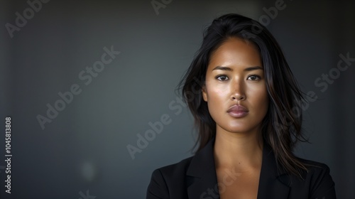 Professional portrait of a confident woman in business attire for corporate branding