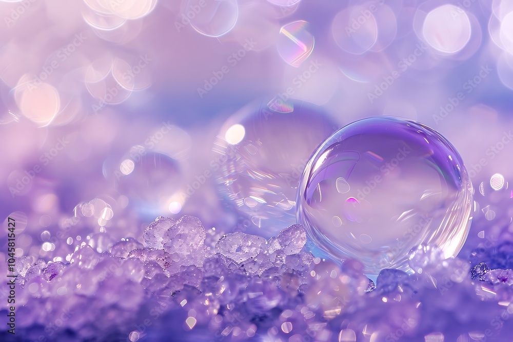 Purple soap bubbles with bokeh background Purple soap bubbles with bokeh background