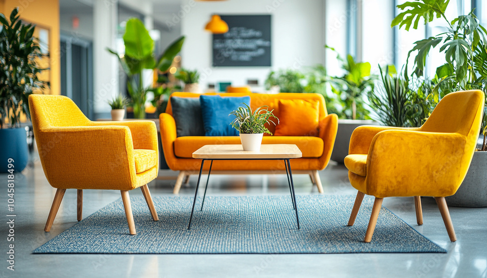 Obraz premium Tropical Meeting Lounge Relaxing and Refreshing high detail