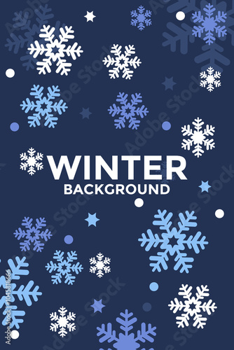 Winter backgrounds for social media stories. Cute Winter Scene background vector illustration