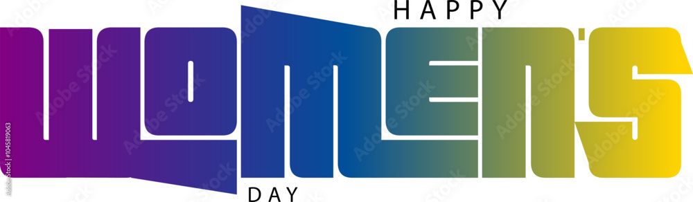 happy women's day, Women's Day card, background, 8 March. Vector, gradient color text happy women's day, Women's Day card, background, 8 March. Vector, gradient color text