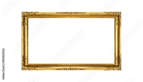 Transparent rectangular frame Golden Borders PNG