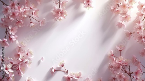 Delicate Sakura Flowers and Branches in Soft Light