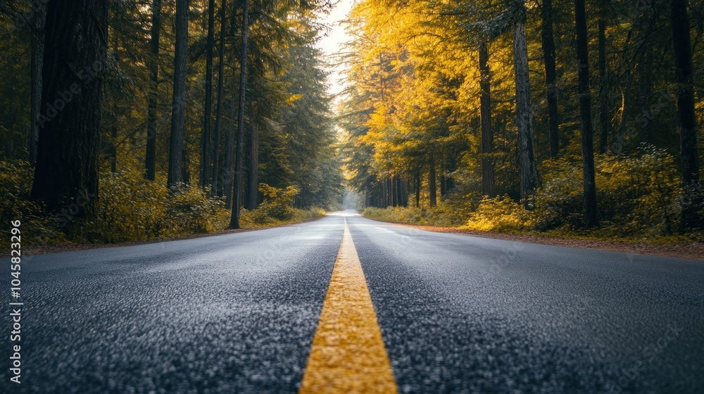 Fototapeta premium A Road Through the Woods