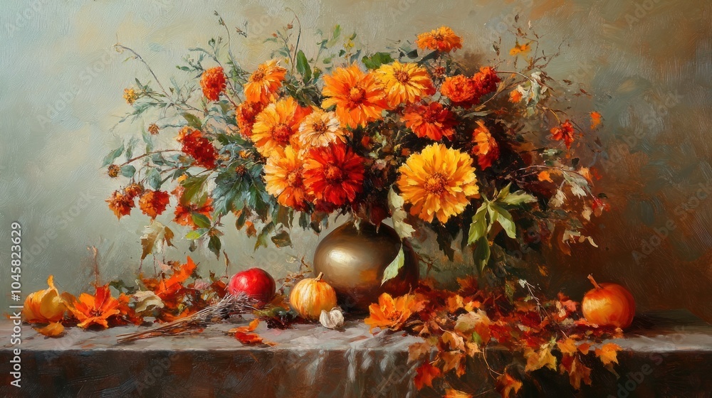 custom made wallpaper toronto digitalAutumn Floral Still Life