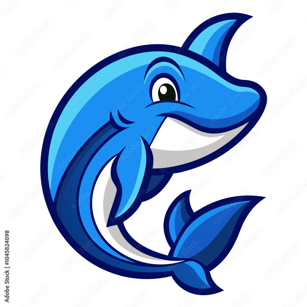 Fototapeta premium dolphin and shark