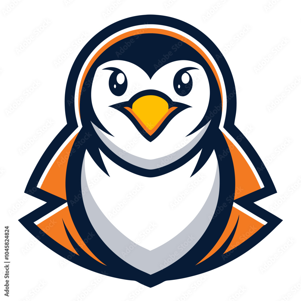 Fototapeta premium penguin with ice cream