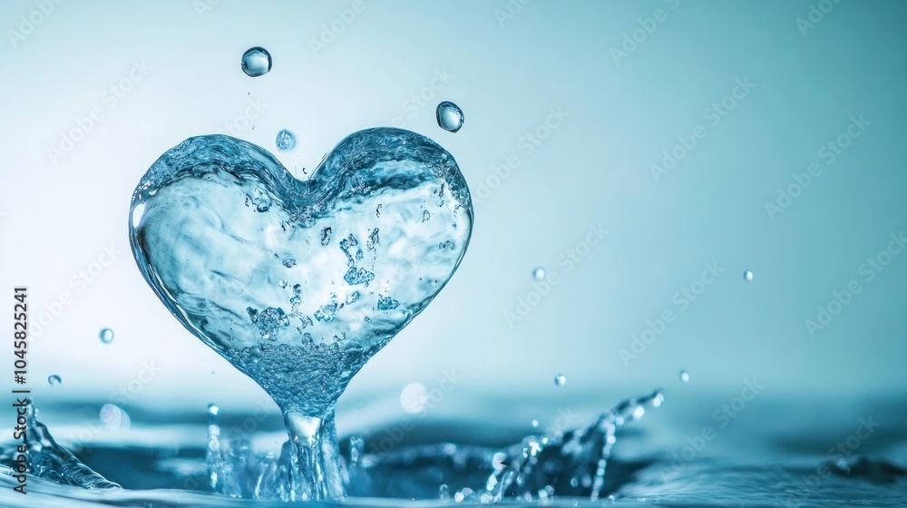 Water Heart Splash