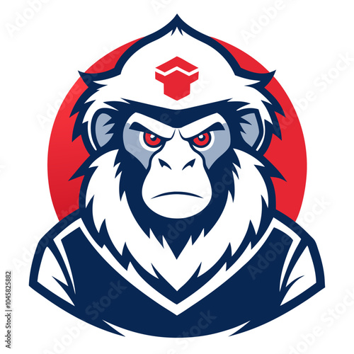 mascots logo of japanese macaque snow monkey