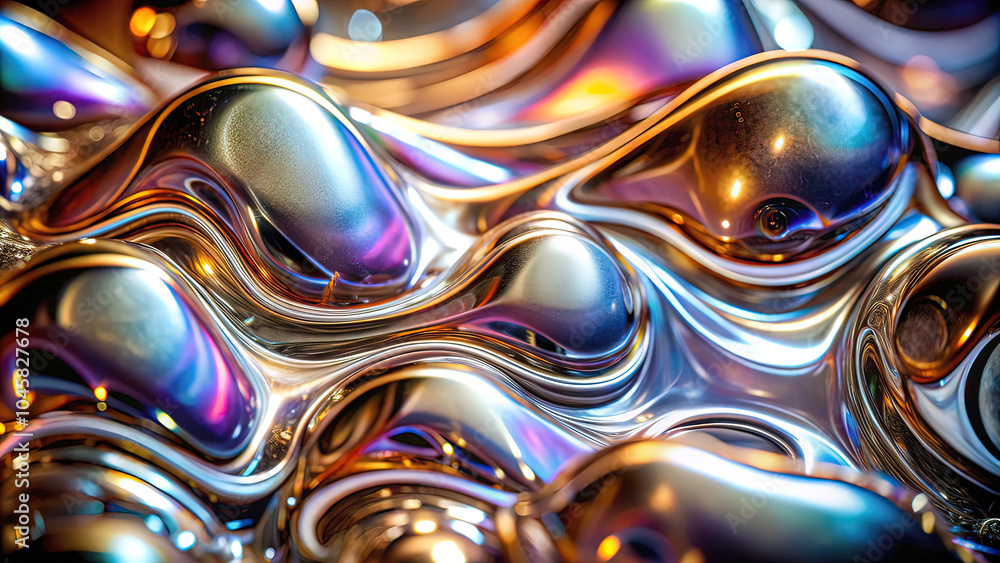 Abstract iridescent background, 3D render Abstract iridescent background, 3D render