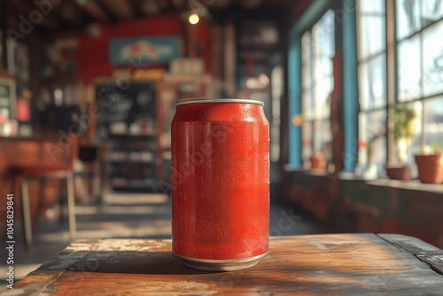 red tin can mockup photo