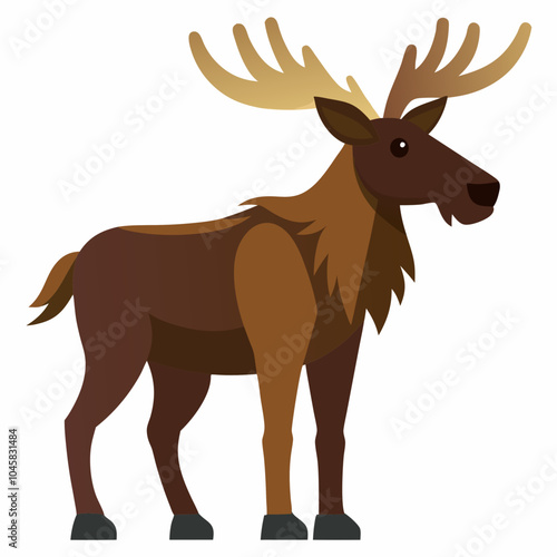 moose cartoon isolated on white