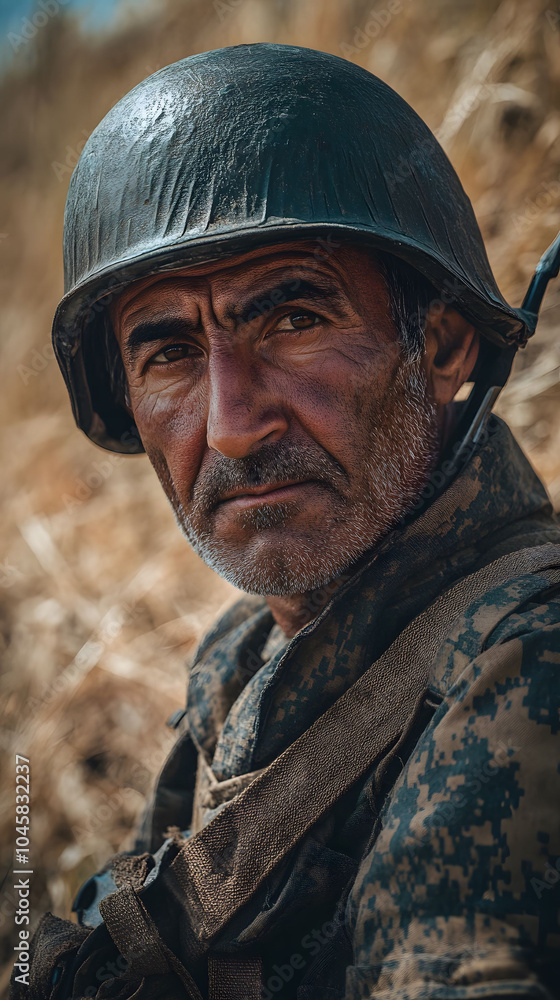 Obraz premium Soldier in the field