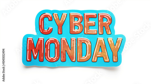 Colorful Cyber Monday logo on a white background.