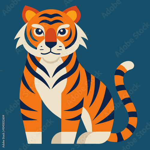 tiger cartoon isolated on white