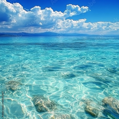 Aquamarine waters of the Aegean photo