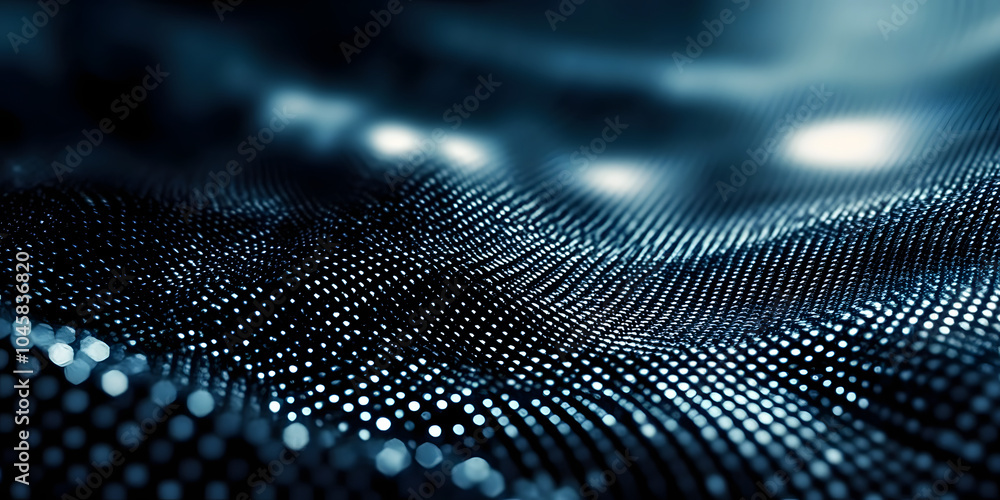 Dark carbon fiber texture with subtle lighting, abstract dark blue background with grid-like fiber texture and light highlights. Dark carbon fiber texture with subtle lighting, abstract dark blue background with grid-like fiber texture and light highlights.