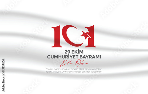 29 October Republic Day. Translate:
"My humble body will surely turn to dust one day, but the Republic of Turkey will survive forever."