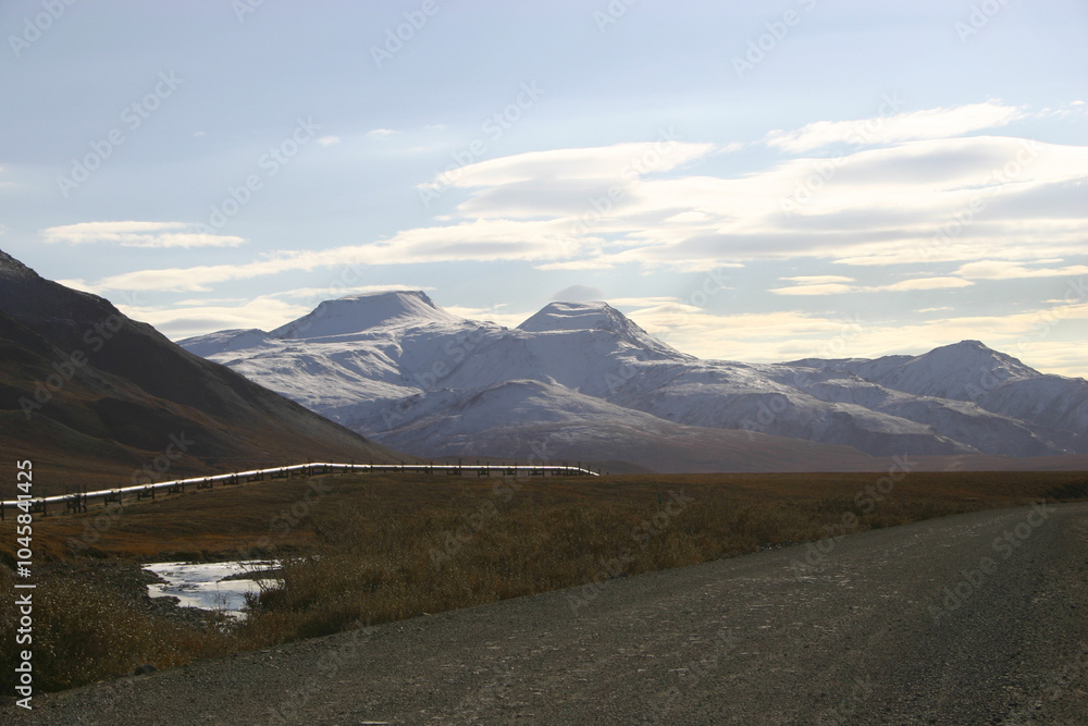 mountain road on the Dalton Highway mountain road on the Dalton Highway