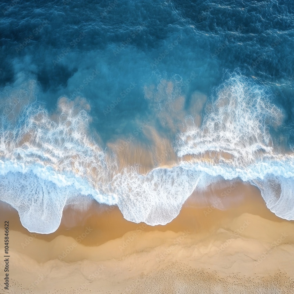 Fototapeta premium Top-down view of a beach