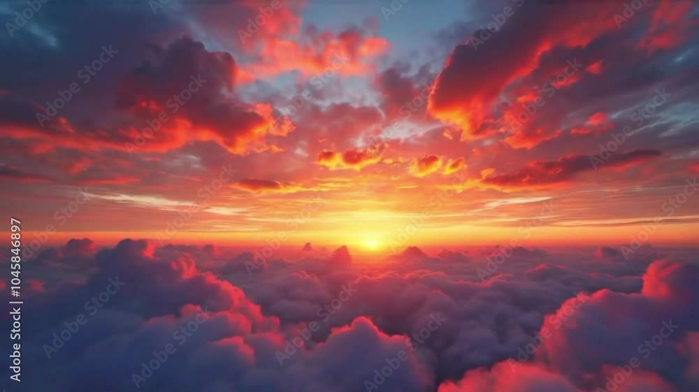 sunset over the clouds, breathtaking sunset with vibrant clouds and warm colors, creating a tranquil and inspiring atmosphere sunset over the clouds, breathtaking sunset with vibrant clouds and warm colors, creating a tranquil and inspiring atmosphere