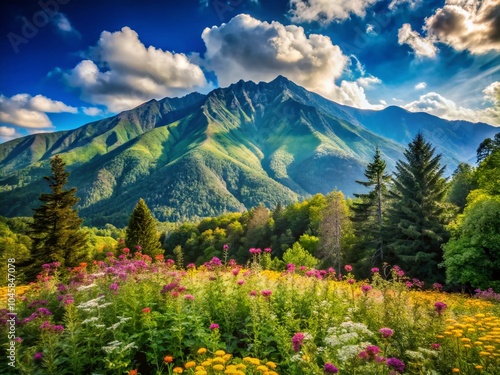 Scenic Web Banner of Mt. LeConte in Great Smoky Mountains National Park for Outdoor Adventure Enthusiasts