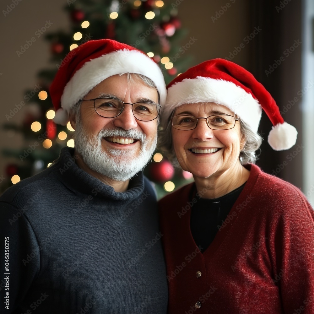 Happy couple at Christmas. Happy couple at Christmas.