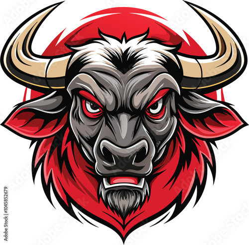 Wallpaper Mural Angry Bull Mascot Design Illustration Art Torontodigital.ca
