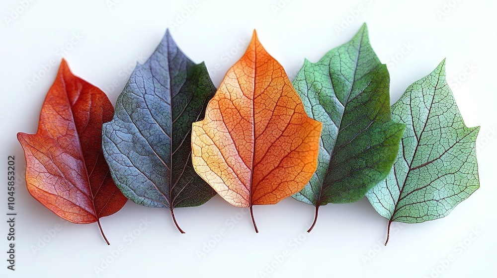 Fototapeta premium autumn leaves isolated on white