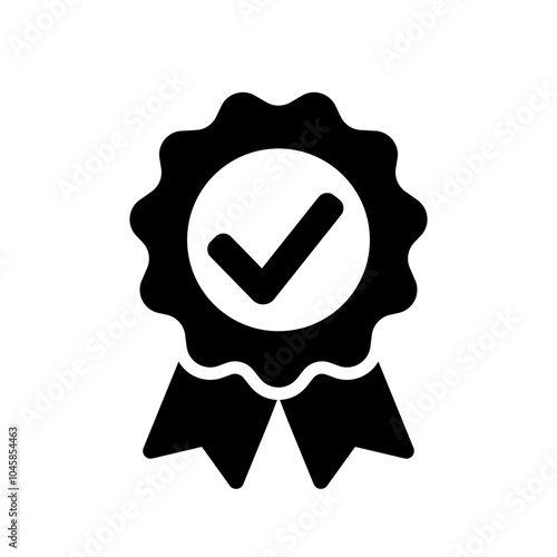 Medal icon. Medal black icon.